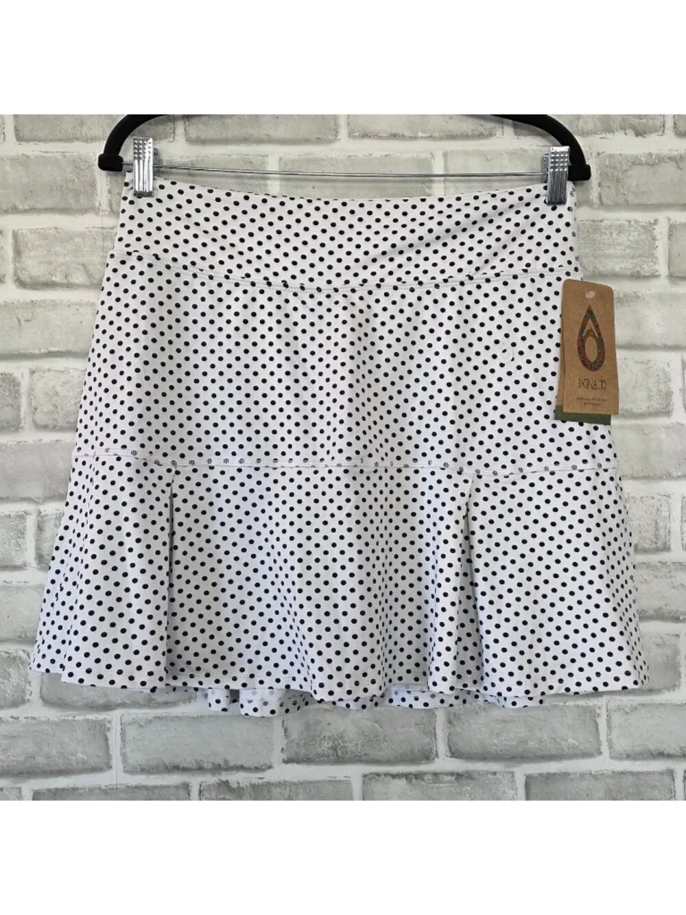 Dona Jo Polka Dot Athletic Skort NWT 3 Performance Golf Tennis Sport Pickleball - Picture 1 of 9